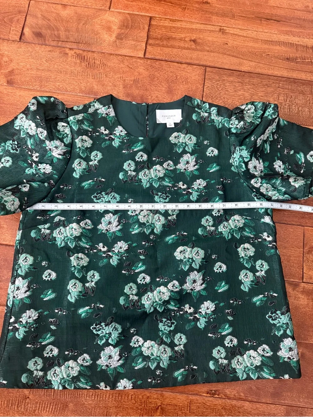 Tuckernuck Pomander Place Emerald Floral Jacquard Top